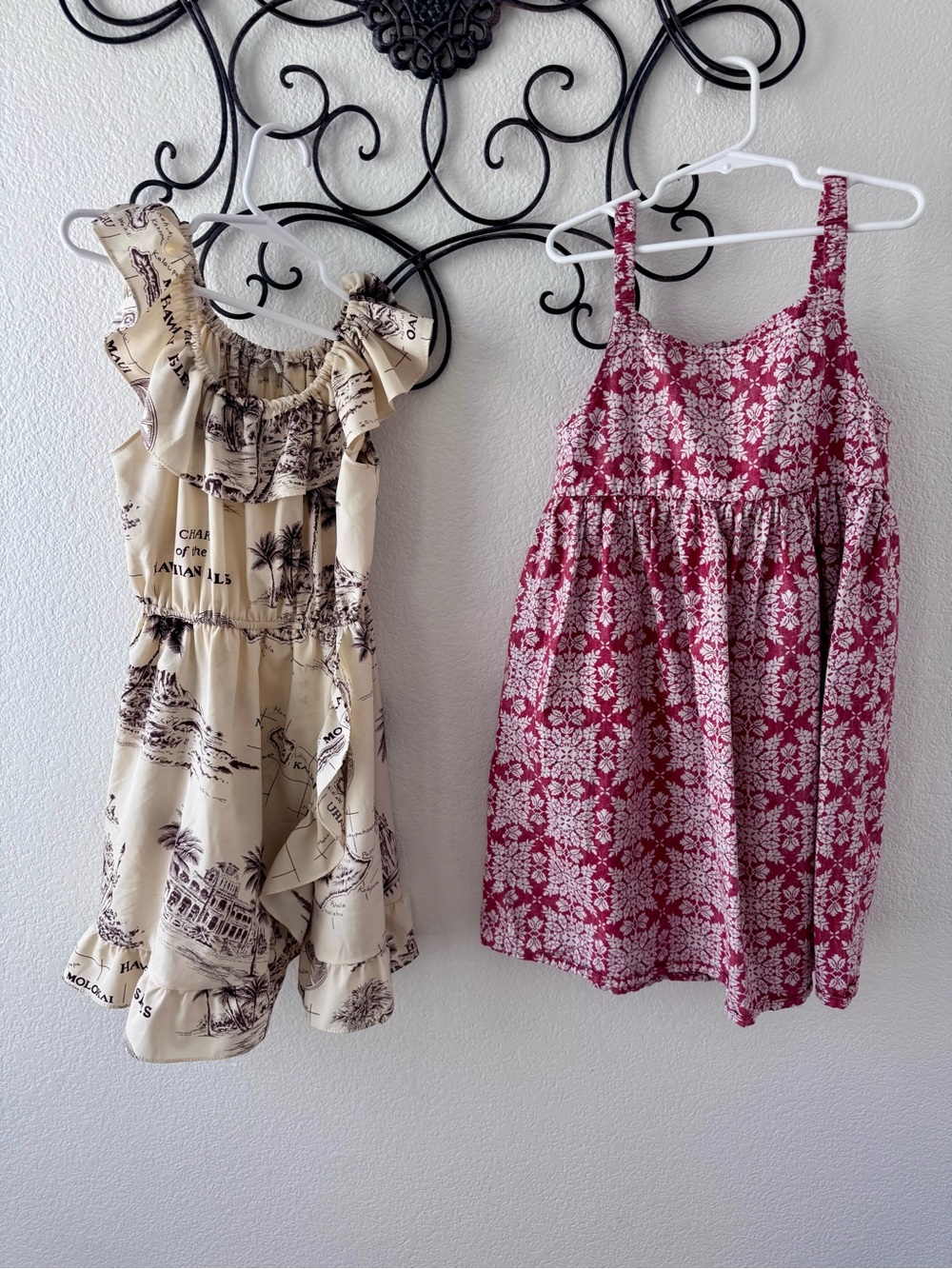 reyn spooner Girls' Burgundy Hawaiian floral Sleeveless Dress free khaki dress